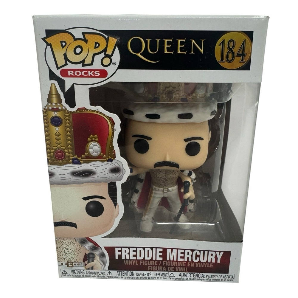 Funko Pop! Rocks Queen Freddie Mercury #184 Vinyl Figure King Crown Royal Cape